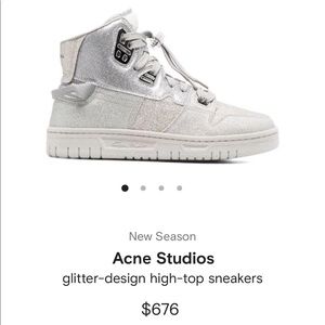 Acne Studios glitter design high top sneaker size 40 (US 10)